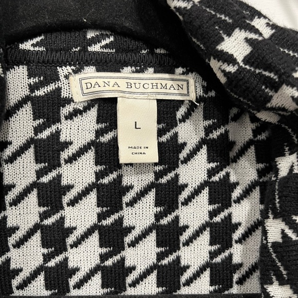 Dana Buchman Black & White Houndstooth Cardigan - Picture 8 of 13